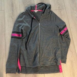 Juicy Couture Gray and Pink Hooded Jacket